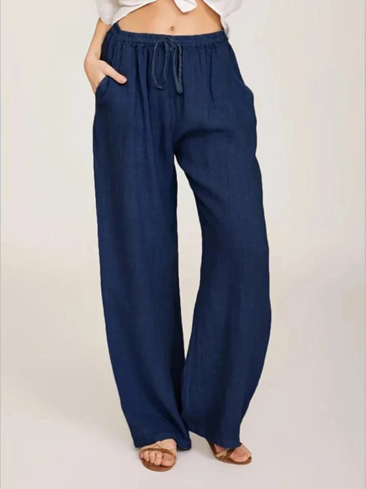 Summer and Autumn Women Cotton Linen Pants