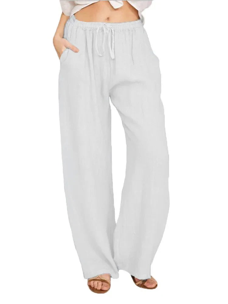 Summer and Autumn Women Cotton Linen Pants