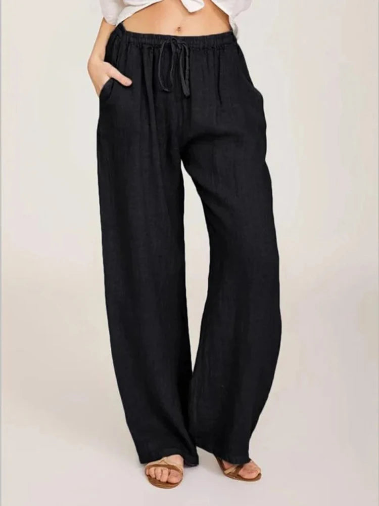 Summer and Autumn Women Cotton Linen Pants
