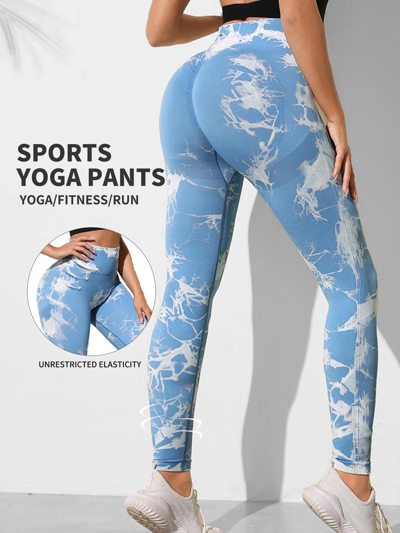 Tie Dye Yoga Pants  Women Seamless High Waist