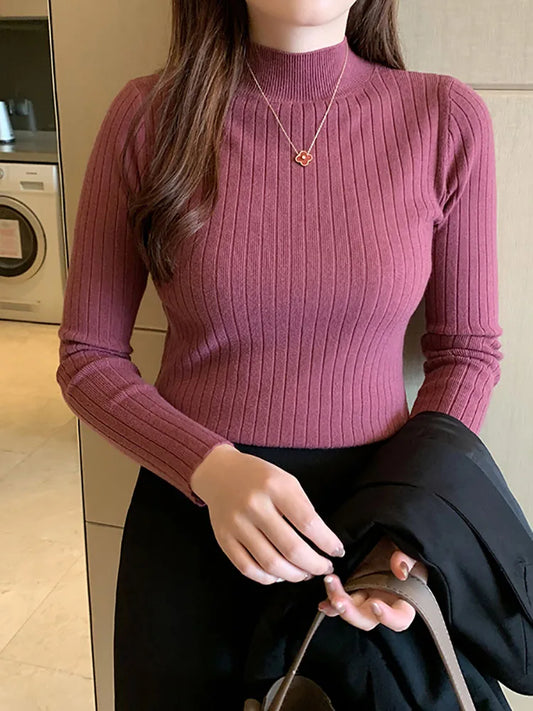 Sweater Slim Soft Knitted top