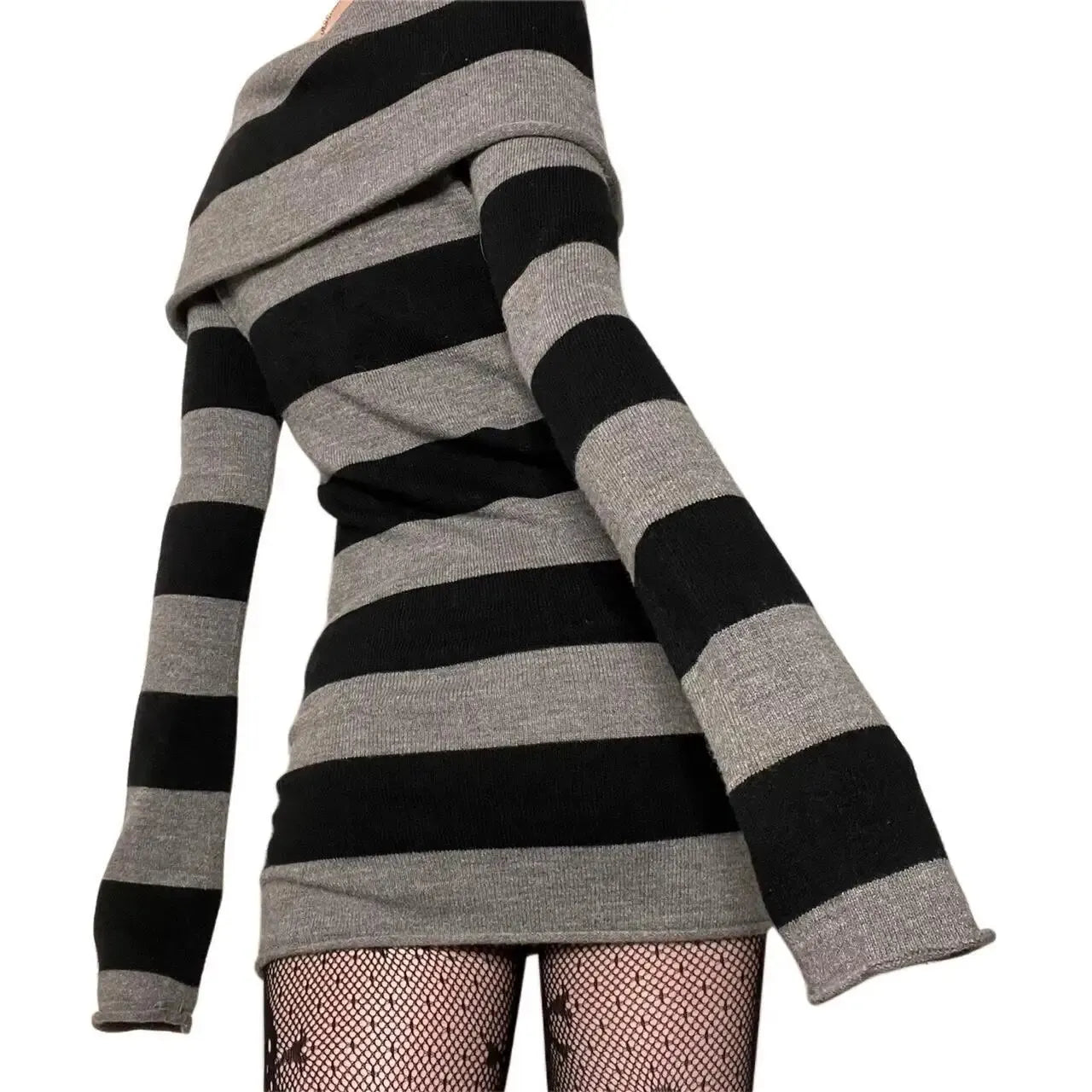 Women Striped Mini Bodycon Dress