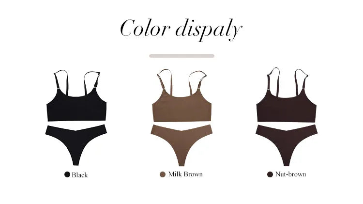 Ice Silk Seamless  Underwear Set