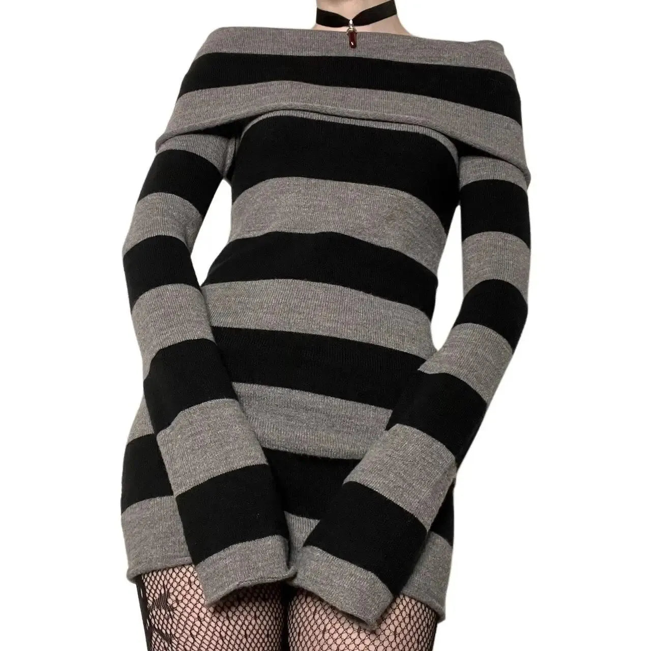 Women Striped Mini Bodycon Dress