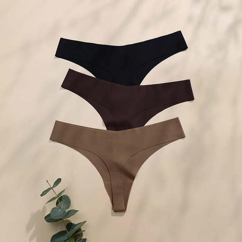 Ice Silk Seamless  Underwear Set