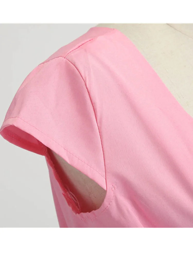 V Neck Vintage Robe Elegant  Mini Dresses