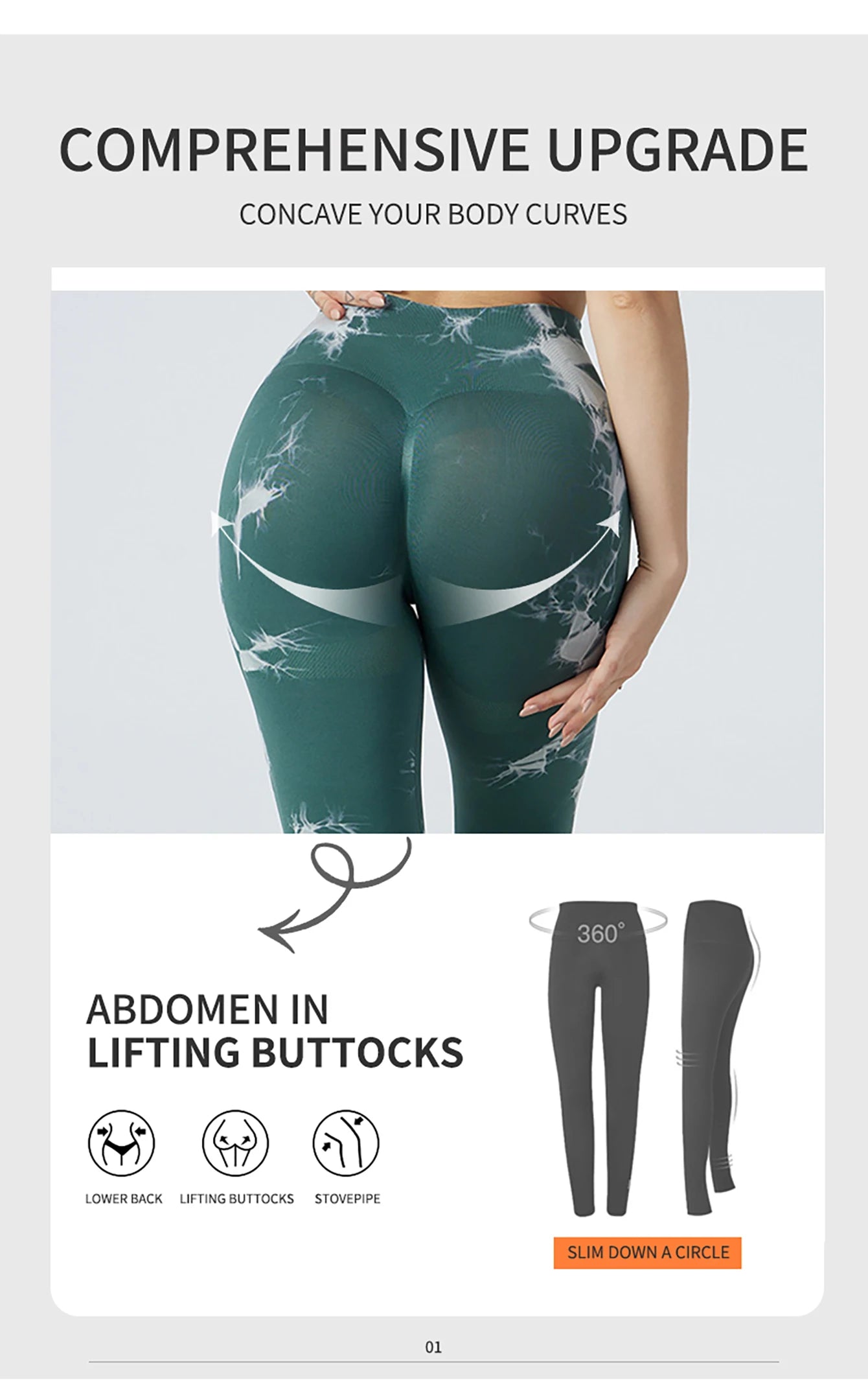 Tie Dye Yoga Pants  Women Seamless High Waist