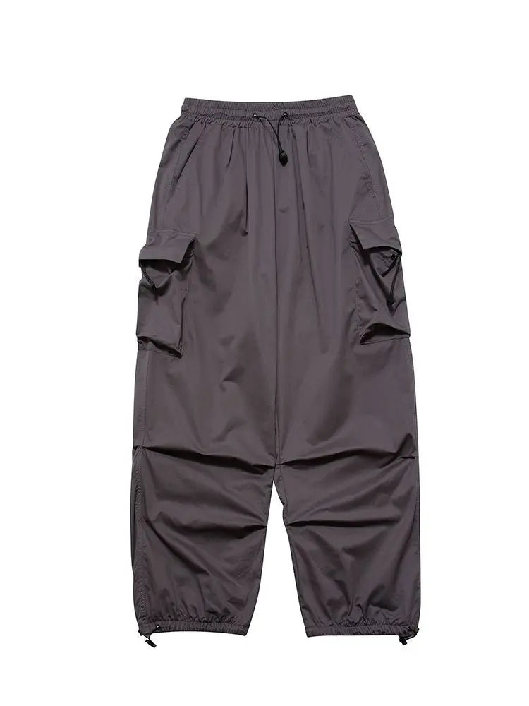 Parachute Black Pants Women Cargo Trousers