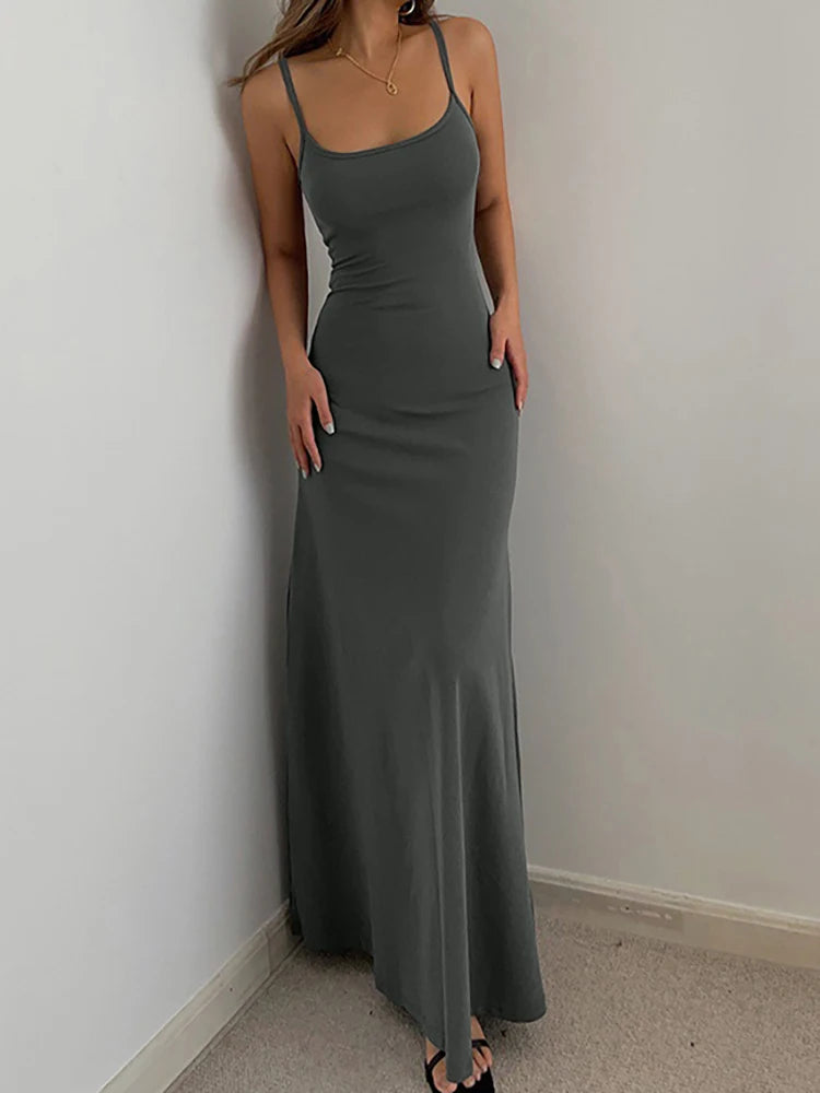 Backless Slim Waisted Sexy long Dresses