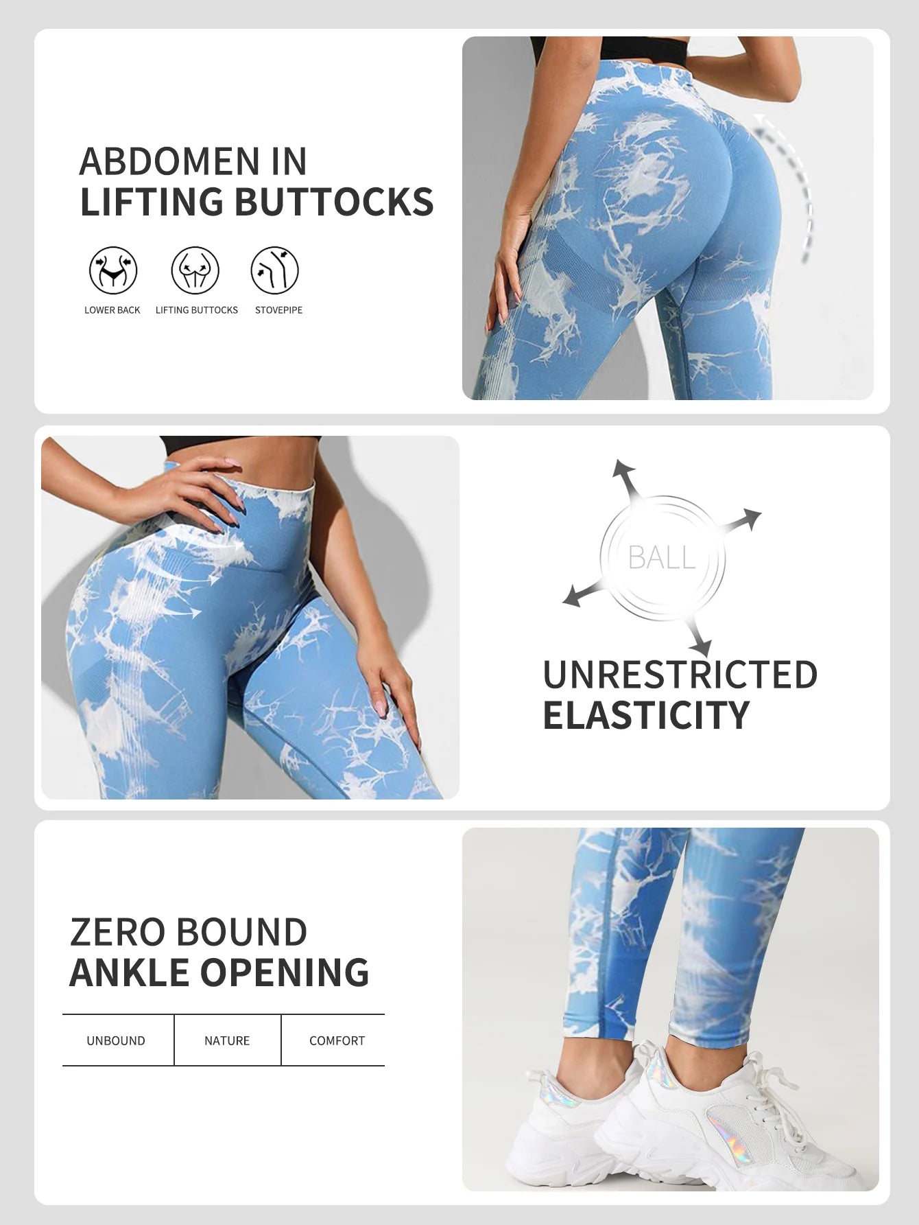 Tie Dye Yoga Pants  Women Seamless High Waist